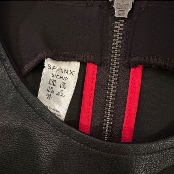 Spanx Faux Leather Sheath Dress New - Picture 5 of 7